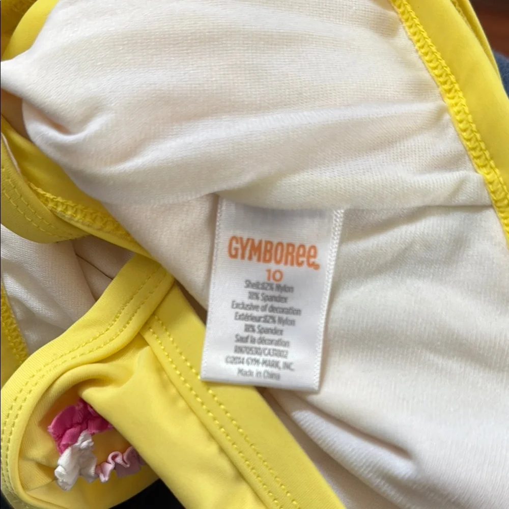 🩱Gymboree Girls Yellow Butterfly Kids Swimsuit One-Piece Bathing Suit Swim